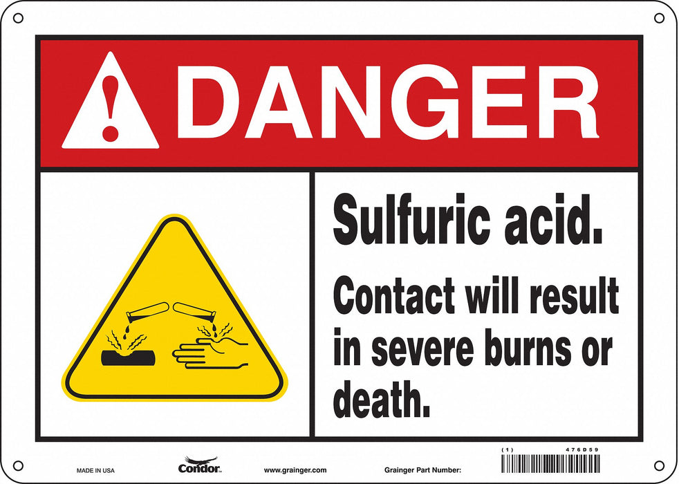 Safety Sign 10 in x 14 in Aluminum