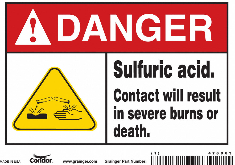 Safety Sign 5 inx7 in Vinyl