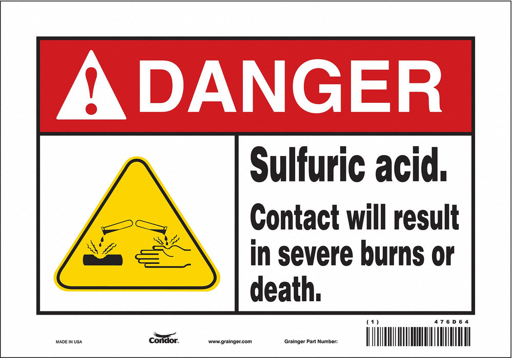 Safety Sign 7 in x 10 in Vinyl