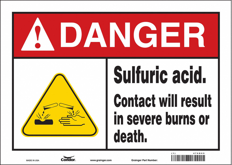 Safety Sign 10 inx14 in Vinyl