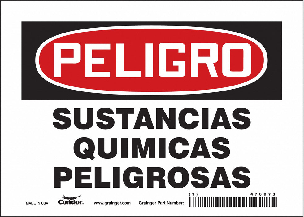 Safety Sign 5 in x 7 in Vinyl