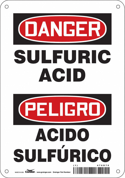 Safety Sign 10 in x 7 in Aluminum