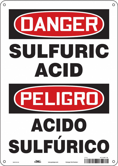 Safety Sign 14 in x 10 in Polyethylene