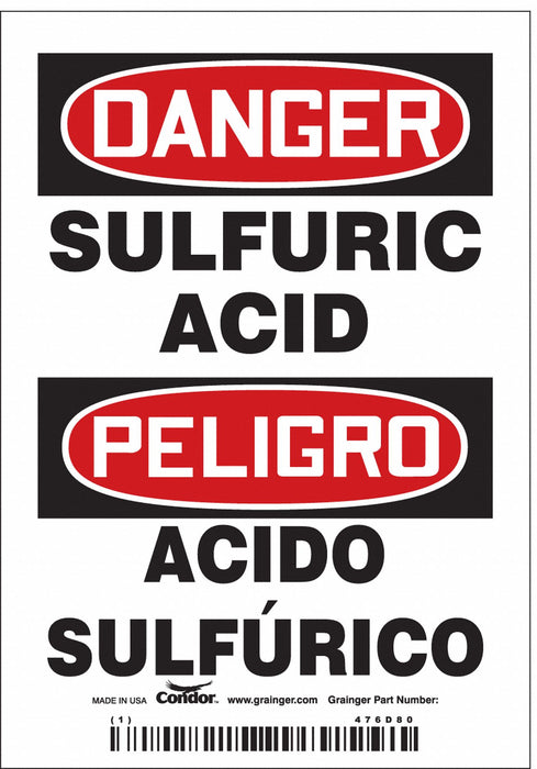 Safety Sign 5in x 3.5in Vinyl