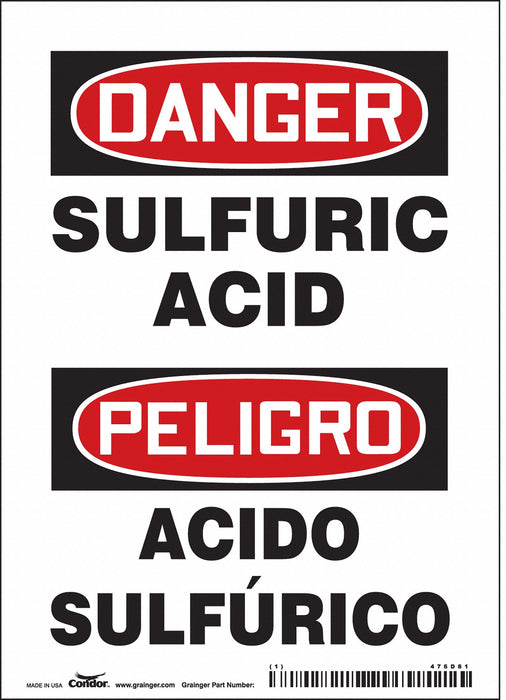Safety Sign 7 in x 5 in Vinyl