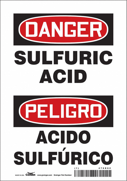 Safety Sign 10 inx7 in Vinyl