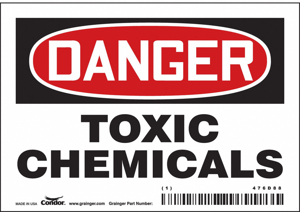 Safety Sign 3.5in x 5in Vinyl