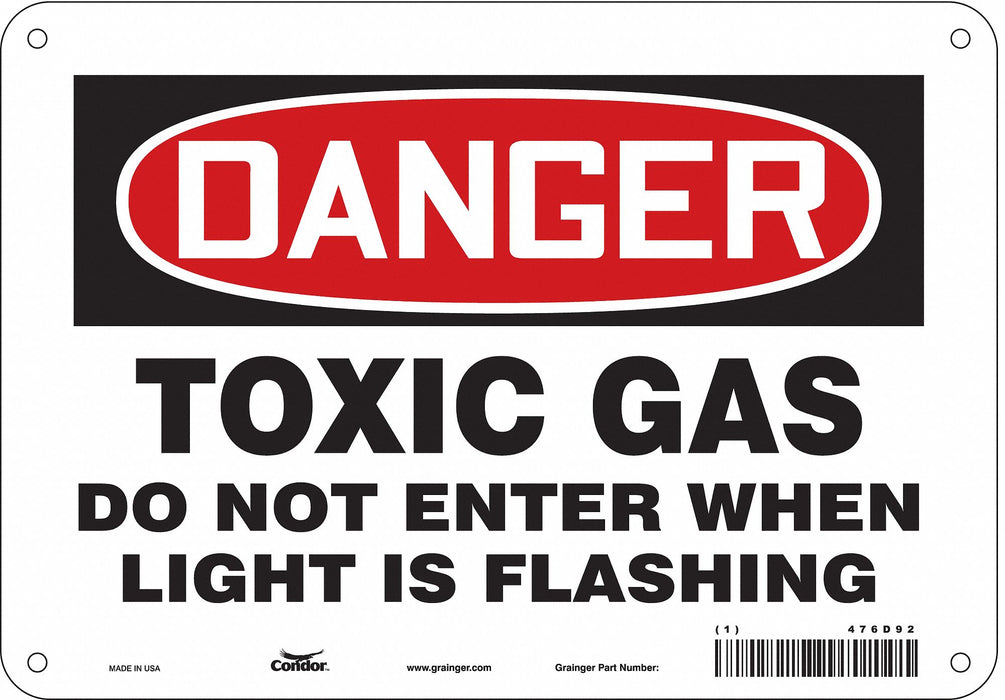 Chemical Sign 7 in x 10 in Aluminum