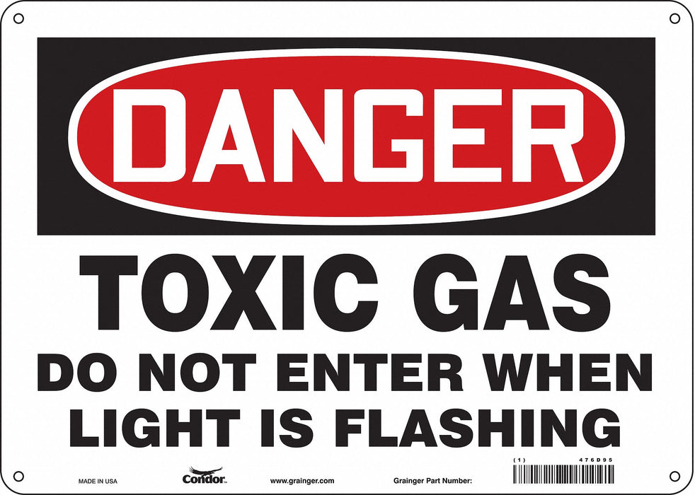 Safety Sign 10 inx14 in Polyethylene