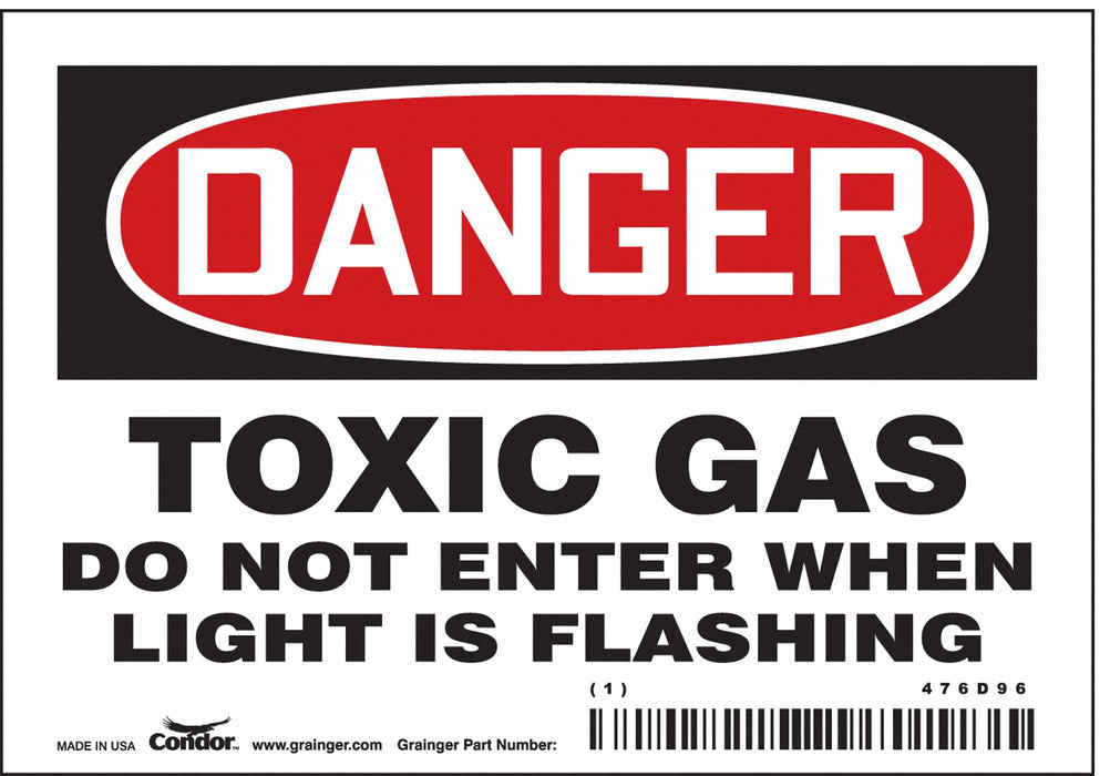 Safety Sign 3.5in x 5in Vinyl