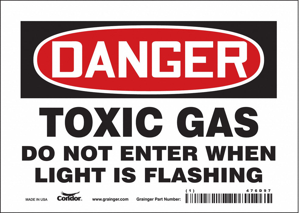 Safety Sign 5 in x 7 in Vinyl