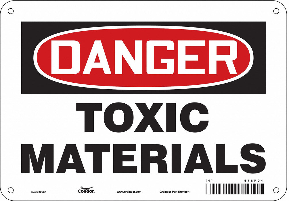 Chemical Sign 7 in x 10 in Aluminum