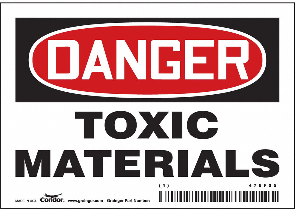 Safety Sign 3.5in x 5in Vinyl