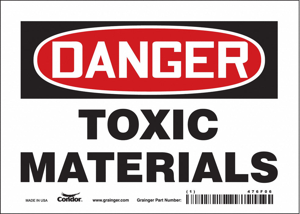 Safety Sign 5 in x 7 in Vinyl