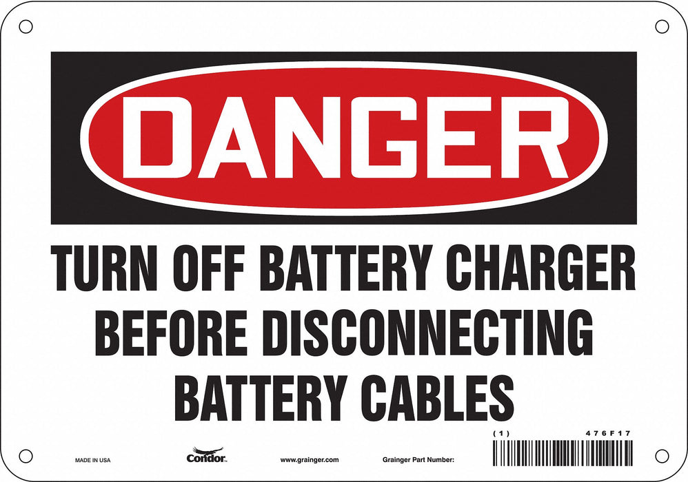 Safety Sign 7 in x 10 in Aluminum
