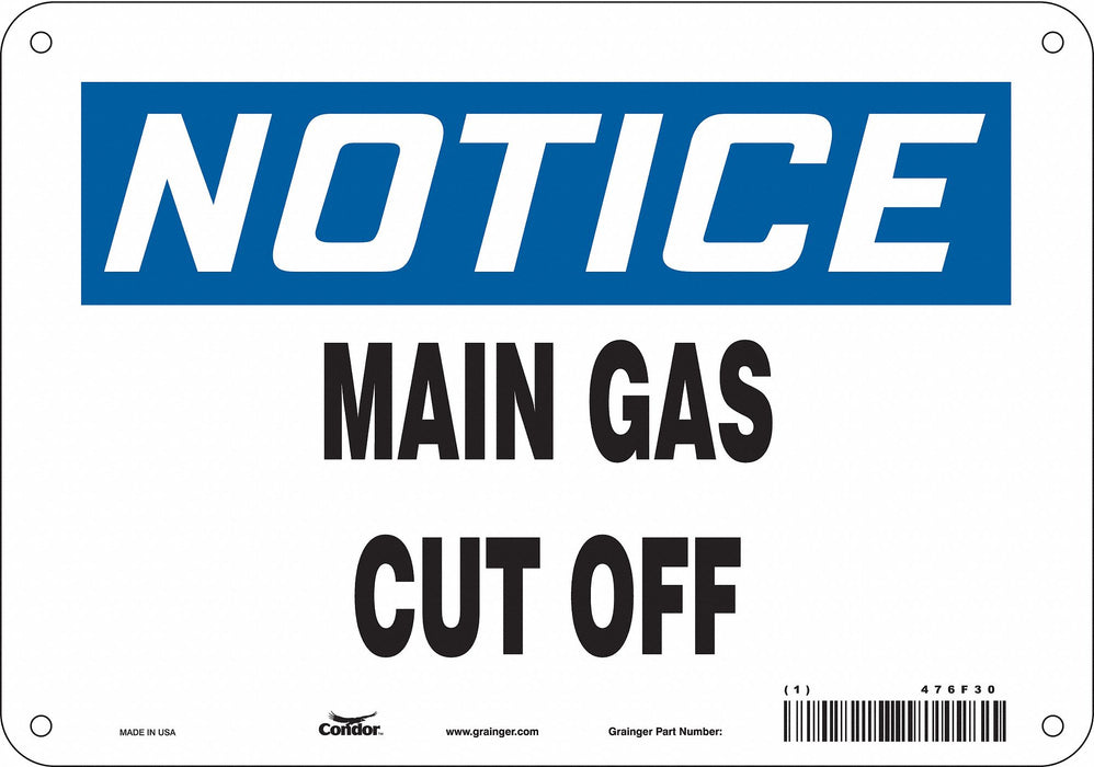 Safety Sign 7 in x 10 in Aluminum