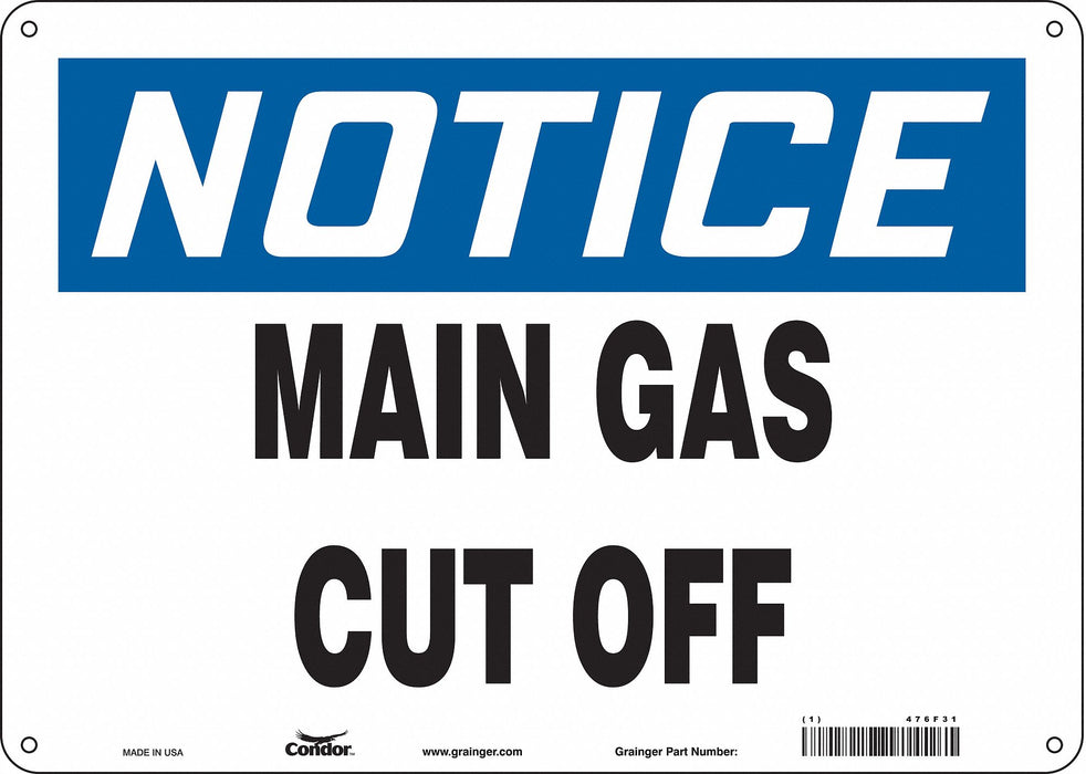 Safety Sign 10 in x 14 in Aluminum