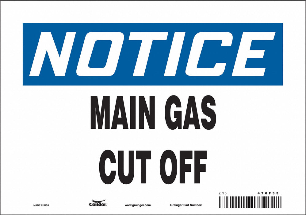 Safety Sign 7 in x 10 in Vinyl
