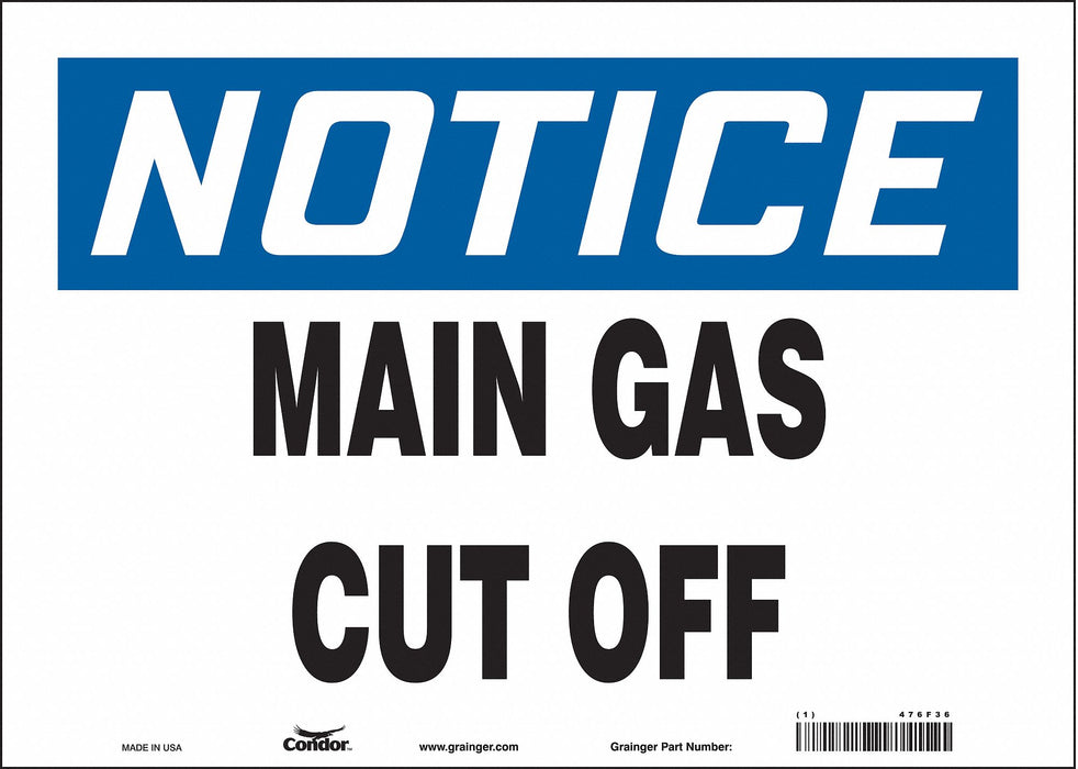 Safety Sign 10 in x 14 in Vinyl