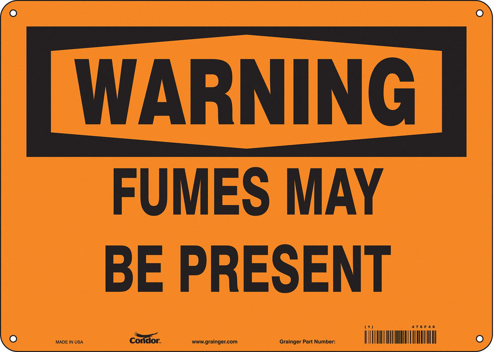 Safety Sign 10 in x 14 in Aluminum