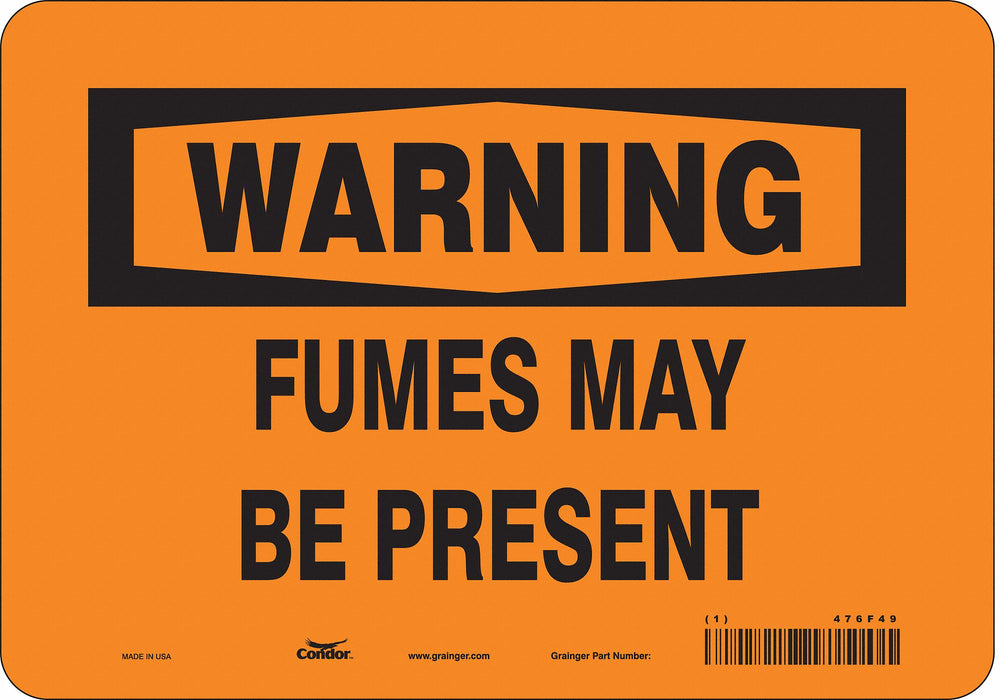 Safety Sign 7 in x 10 in Vinyl