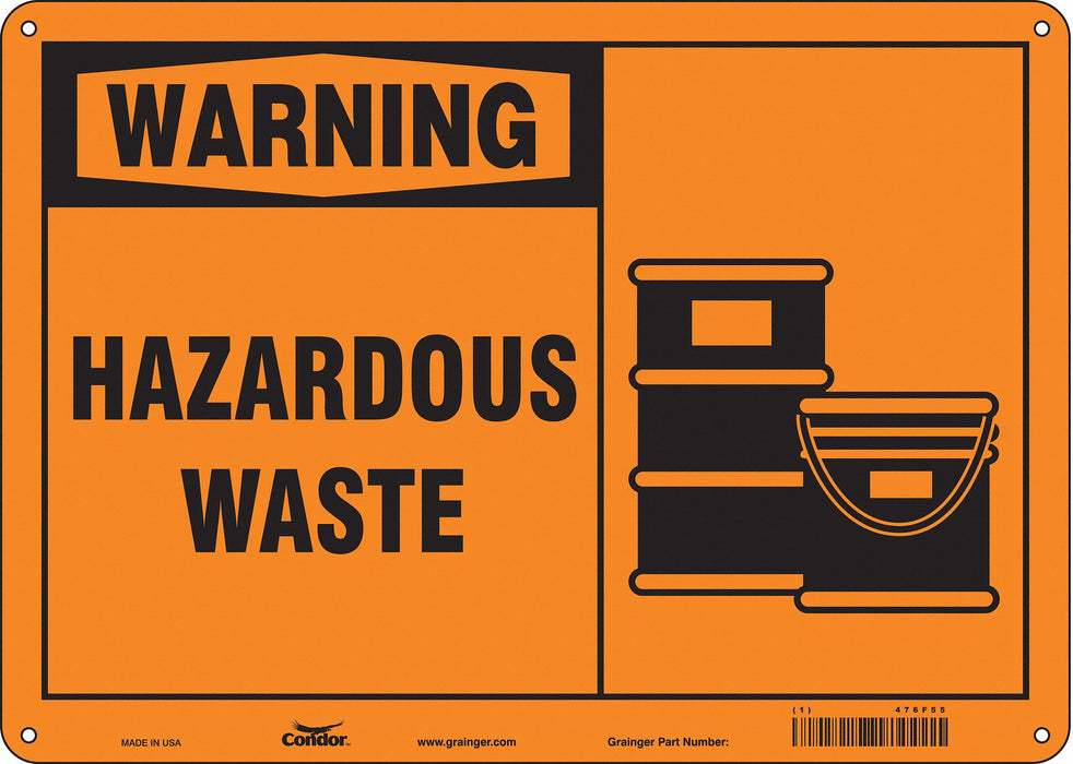 Safety Sign 10 in x 14 in Polyethylene
