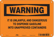 Safety Sign 7 in x 10 in Polyethylene