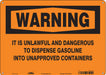 Safety Sign 10 inx14 in Polyethylene
