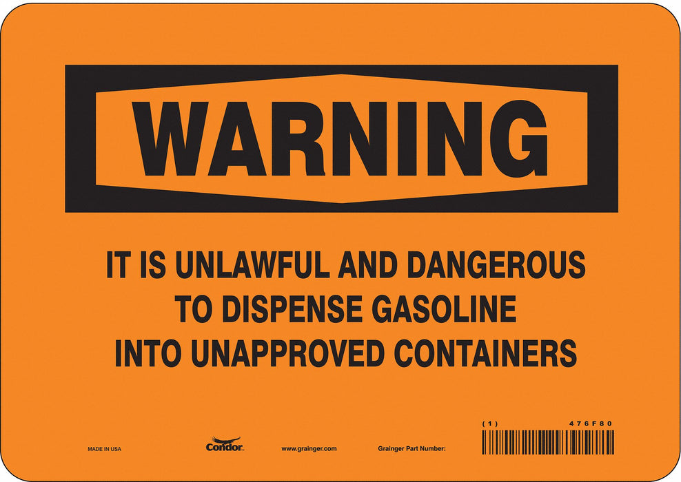 Safety Sign 7 inx10 in Vinyl