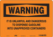 Safety Sign 10 in x 14 in Vinyl