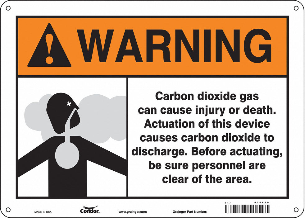 Safety Sign 10 in x 14 in Polyethylene