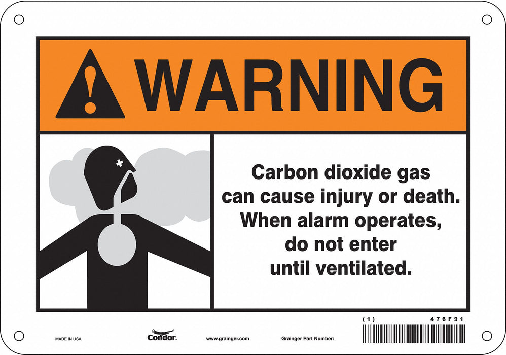 Chemical Sign 7 in x 10 in Aluminum