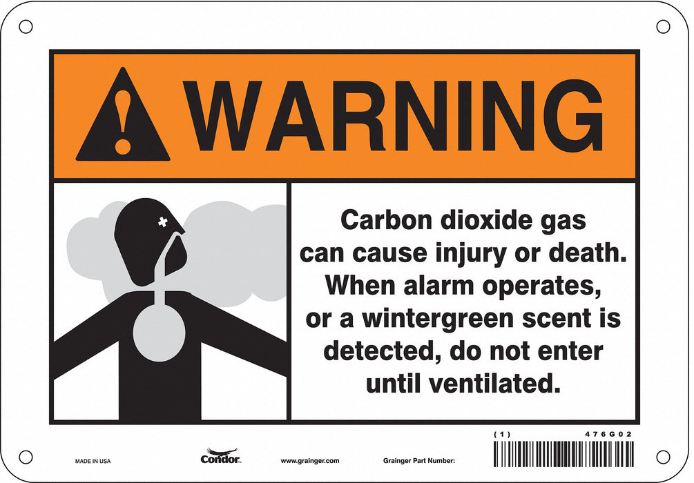 Chemical Sign 7 in x 10 in Aluminum