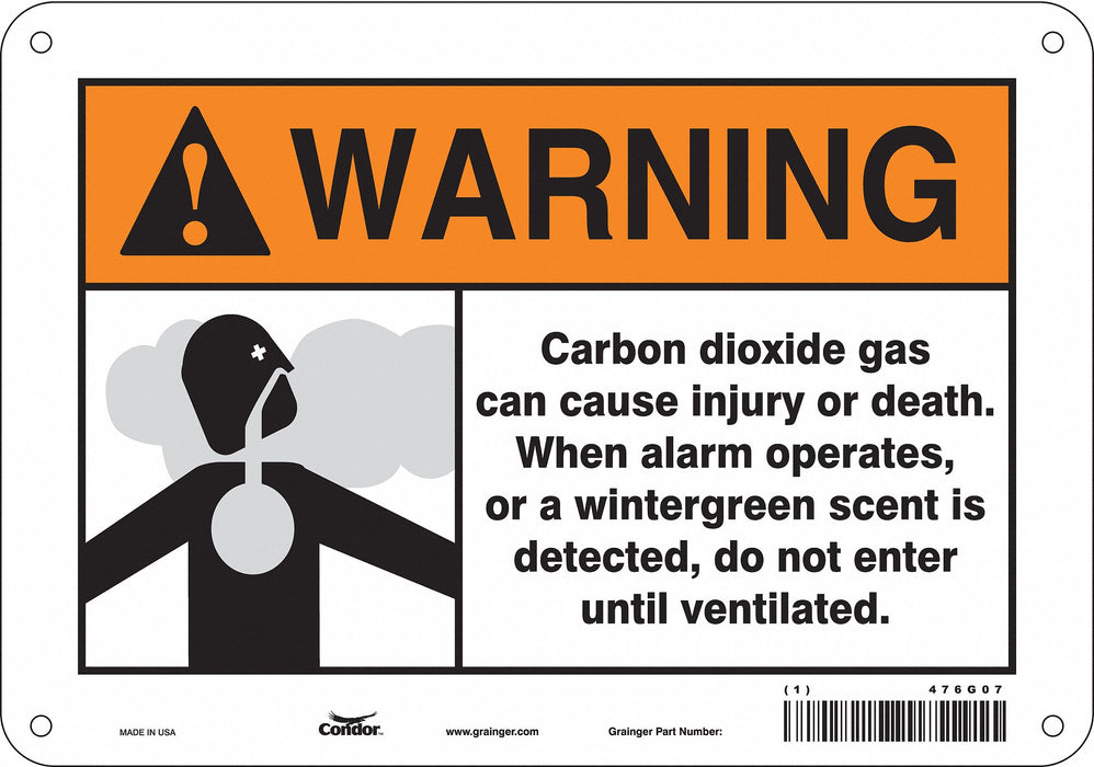 Safety Sign 7 in x 10 in Polyethylene