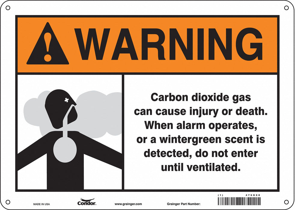 Safety Sign 10 inx14 in Polyethylene