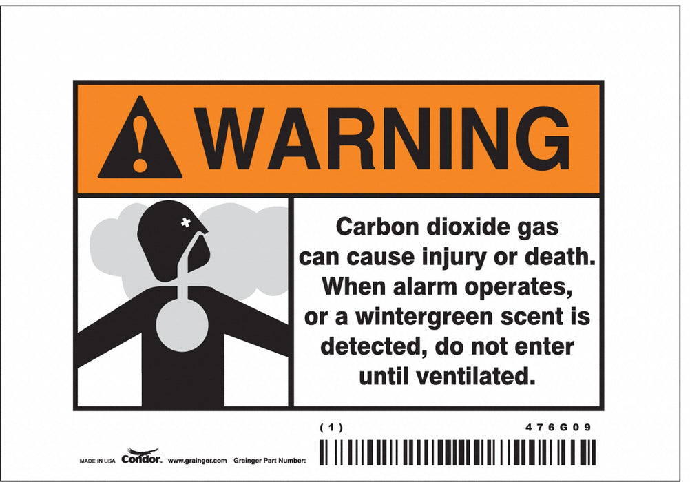 Safety Sign 3.5in x 5in Vinyl
