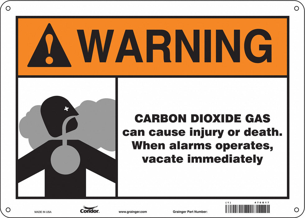 Safety Sign 10 inx14 in Polyethylene