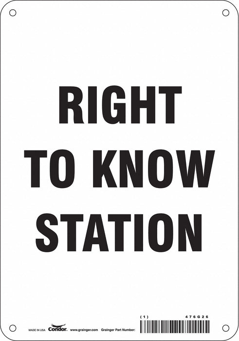 Safety Sign 7 Wx10 H 0.032 Thickness