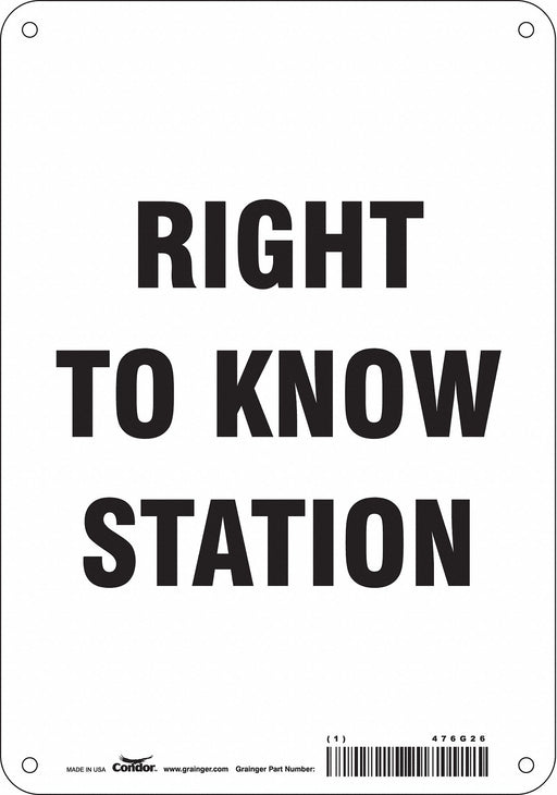 Safety Sign 7 Wx10 H 0.032 Thickness