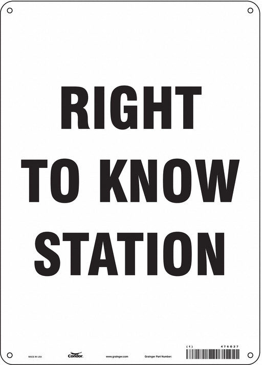 Safety Sign 10 Wx14 H 0.032 Thickness