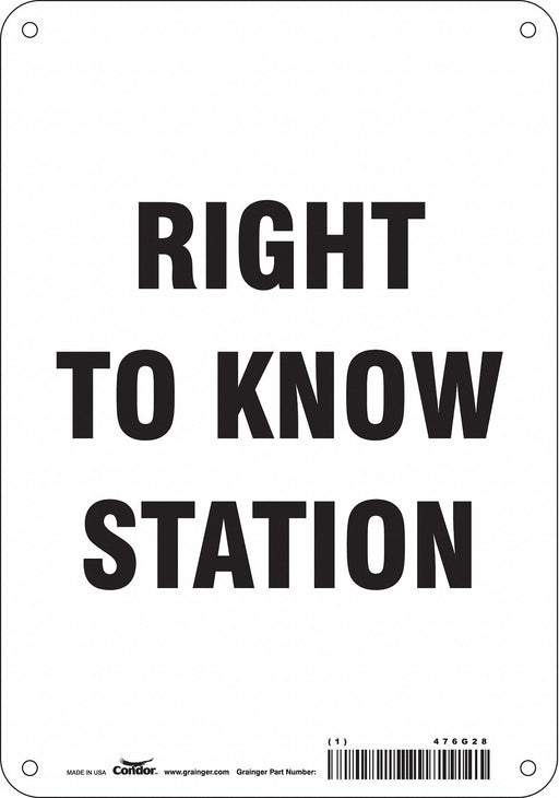 Safety Sign 7 Wx10 H 0.055 Thickness