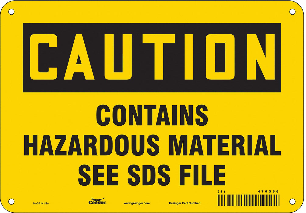 Safety Sign 7 in x 10 in Aluminum