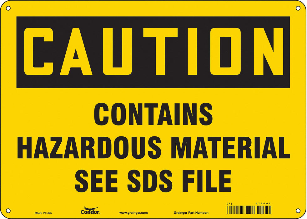 Safety Sign 10 inx14 in Aluminum