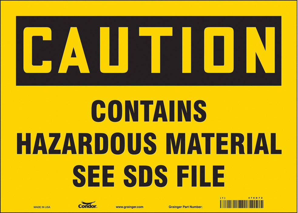 Safety Sign 10 in x 14 in Vinyl