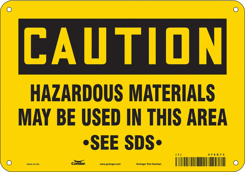 Safety Sign 7 in x 10 in Aluminum