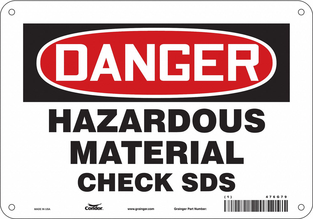 Safety Sign 7 in x 10 in Aluminum