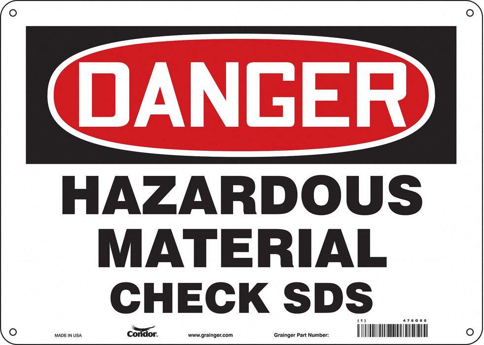 Safety Sign 10 in x 14 in Aluminum