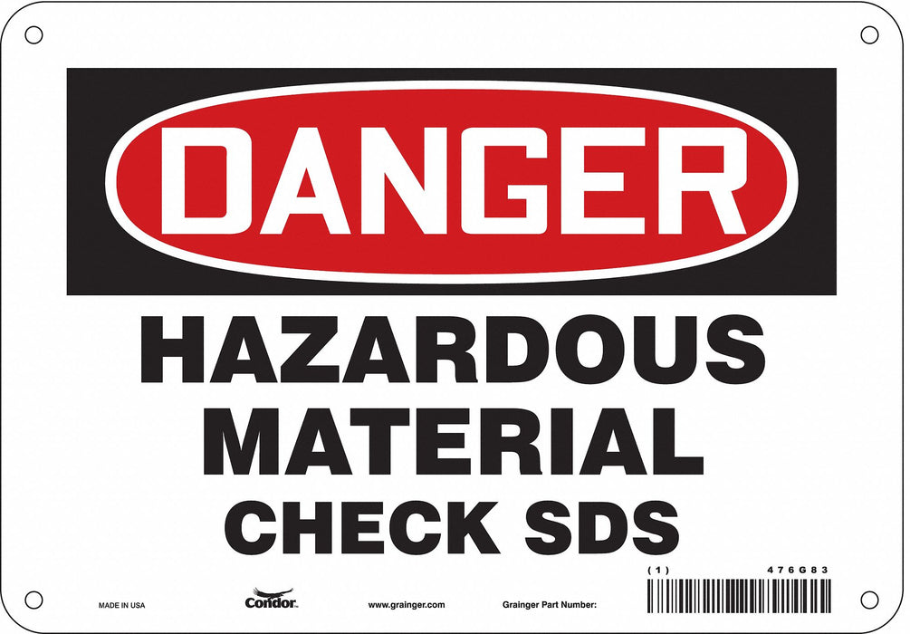 Safety Sign 7 in x 10 in Vinyl