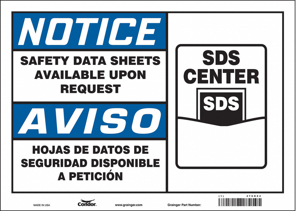 Safety Sign 10 inx14 in Vinyl
