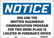 Safety Sign 10 in x 14 in Aluminum